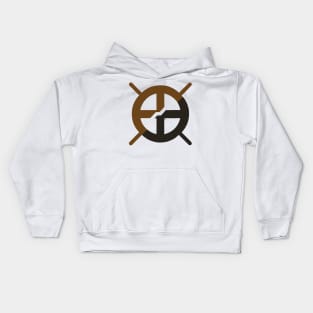 Equinox: Unleash Elegance and Control - The Ultimate Brown Minimalistic Boat Steering Wheel Kids Hoodie